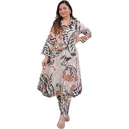 JALMALA’s Green Cotton Lounge-wear & Night-wear Set: Camouflage Print, Relaxed Fit || Set for Women and Teenage Girls (FJ-Gslp1-M1)-picture-12