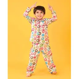 jam & sugar Boys Graphic Print Shirt & Pyjama Set-picture-41