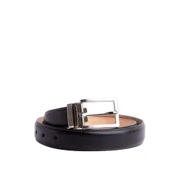 James Aston Black Leather Waist Belt for Men-picture-10