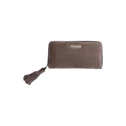 James Aston Daria Grey Leather Zip Around Wallet for Women-picture-40