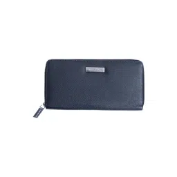 James Aston Dia Black Real Leather Zip Around Wallet for Women-picture-12