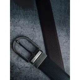 James Aston Hexagono Versatile Black & Brown Leather Solid Reversible Belt-picture-43