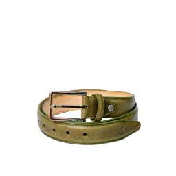 James Aston Olive Leather Waist Belt for Men-picture-39