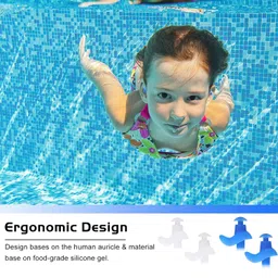 james international Earplugs for Swimming Bathing and Sleeping, Professional Reusable Silicone Swim Earplugs for Adult and children Swimmers, Watersports, Shower, Bathing, Scuba diving 1 Pair White image 5