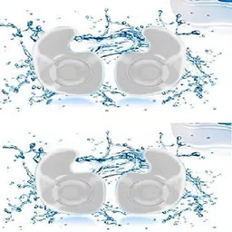 james international Earplugs for Swimming Bathing and Sleeping, Professional Reusable Silicone Swim Earplugs for Adult and children Swimmers, Watersports, Shower, Bathing, Scuba diving 1 Pair White image 2