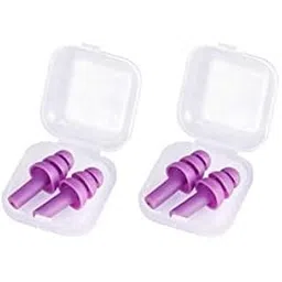 james international Ear Plugs for Sleeping Noise Cancelling Reusable Silicone Earplugs for Sleeping, Shooting, Swimming, Study, Work, Travel, Suitable for Kids and Adults(2 Pair) Purple-picture-52