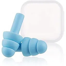 james international James Silicone Earplugs Noise Reduction Hearing Protection, Reusable Soft Ear Plugs for Sleeping, Swimming, Snoring, Air Travel, Concerts, Construction Work(1 Pair) Sky-Blue-picture-50