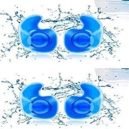 james international Silicone Earplugs for Swimming Bathing and Sleeping, Professional Noise Reduction Reusable Silicone Swim Earplugs for Adult Swimmers Children Diving (2 Pair)-picture-29