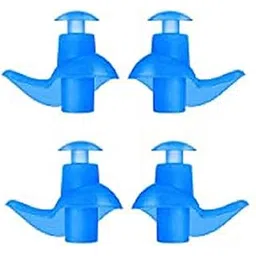 james international Silicone Earplugs for Swimming Bathing and Sleeping, Professional Noise Reduction Reusable Silicone Swim Earplugs for Adult Swimmers Children Diving (Pack of 2) (Blue)-picture-45