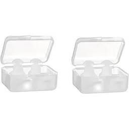 james international Silicone Earplugs for Swimming Bathing and Sleeping, Professional Noise Reduction Reusable Silicone Swim Earplugs for Adult Swimmers Children Diving (Pack of 2) (White)-picture-27