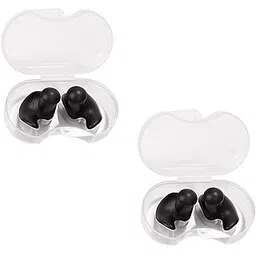 james international Silicone Earplugs for Swimming Bathing and Sleeping, Professional Reusable Silicone Swim Earplugs for Adult and children Swimmers, Watersports, Shower, Bathing, Scuba diving. 2 Pair (Black)-picture-17