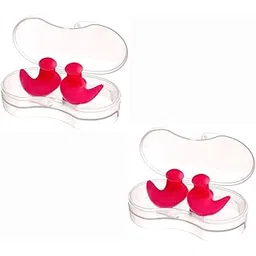 james international Silicone Earplugs for Swimming Bathing and Sleeping, Professional Reusable Silicone Swim Earplugs for Adult and children Swimmers, Watersports, Shower, Bathing, Scuba diving (Red)-picture-16