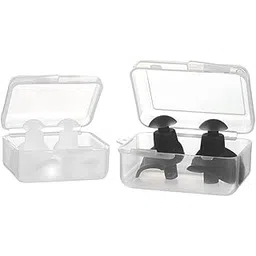 james international Silicone Earplugs for Swimming, Bathing,Watersports, Professional Reusable Silicone Swim Earplugs for Adult and children Swimmers, Watersports, Shower, Bathing, 2 Pair (Black & White)-picture-41