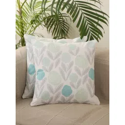 Jamio Firati Light Green Cotton Embroidery Cushion Cover - Set of 2-picture-13