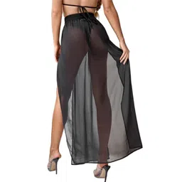janak 'n' masaaya DN- 526- Beach Black Open Slit Skirt - 40 inches image 2