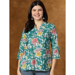 JANAKDULARI CREATION Floral Print Cotton Top-picture-13