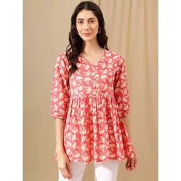JANAKDULARI CREATION Floral Print Cotton Top-picture-25