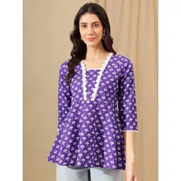 JANAKDULARI CREATION Floral Print Cotton Top-picture-26