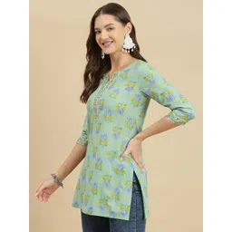 JANAKDULARI CREATION Floral Print Cotton Top image 5