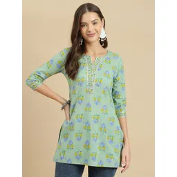 JANAKDULARI CREATION Floral Print Cotton Top image 1