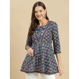 JANAKDULARI CREATION Women Floral Printed Round Neck Cotton Top-picture-37