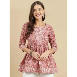 JANAKDULARI CREATION Women Floral Printed Round Neck Cotton Top-picture-33