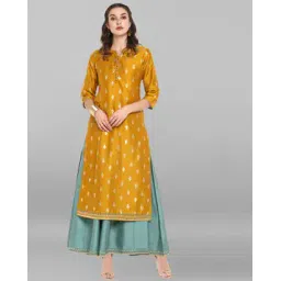 janasya Block Print Straight Double Layer Kurti-picture-13