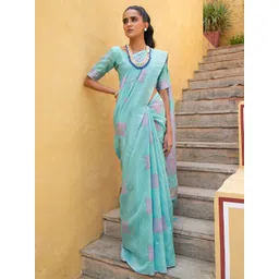 Janasya Ethnic Motifs Woven Design Kanjeevaram Saree-picture-21