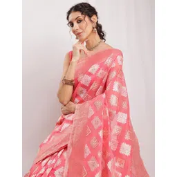 Janasya Geometric Woven Design Banarasi Saree-picture-21