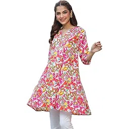 janasya Women's Cotton Floral Regular Fit Tunic-picture-18