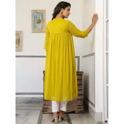 Janasya Yellow Solid Kurtas image 2