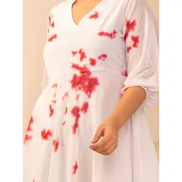 janasya Women Fit and Flare White Midi/Calf Length Dress image 5