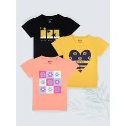 J&JP Girls 3 Printed Applique T-shirt-picture-16