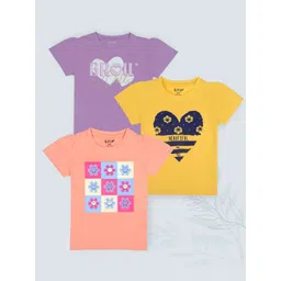 J&JP Girls 3 Printed Applique T-shirt-picture-17