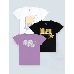 J&JP Girls 3 Printed Applique T-shirt-picture-21