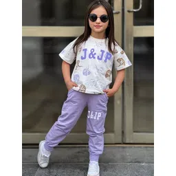 J&JP Girls Purple Printed Clothing Set-picture-38