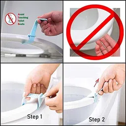 jannat impex Toilet Seat Lifter Band | Self-Adhesive Toilet Seat Lifter Lid Handle (2 pics) Adhesive Fit Toilet Seat Lid Lock image 4