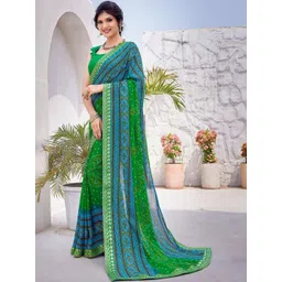 JANOI Bandhani Poly Georgette Saree-picture-35