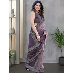 JANOI Embellished Sequinned Poly Georgette Heavy Work Saree-picture-23