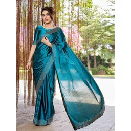 JANOI Embellished Sequinned Silk Blend Designer Fashion Saree-picture-28