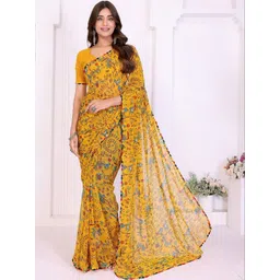 JANOI Ethnic Motifs Poly Georgette Fashion Saree-picture-19