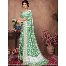 JANOI Floral Poly Georgette Designer Saree-picture-33