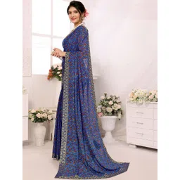 JANOI Floral Poly Georgette Designer Saree-picture-34