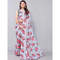 JANOI Floral Poly Georgette Fusion Fashion Saree-picture-22