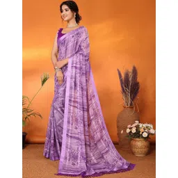 JANOI Floral Poly Georgette Saree-picture-14