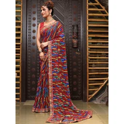 JANOI Poly Georgette Designer Saree-picture-13