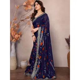 JANOI Poly Georgette Designer Saree-picture-33
