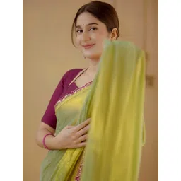 JANOI Sequinned Poly Georgette Designer Saree-picture-32