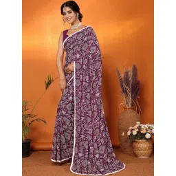 JANOI Warli Poly Georgette Saree-picture-11