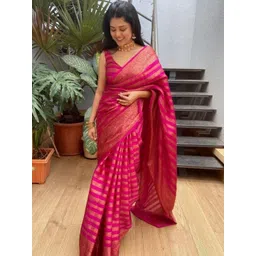 JANOI Woven Design Zari Silk Blend Heavy Work Banarasi Saree-picture-41